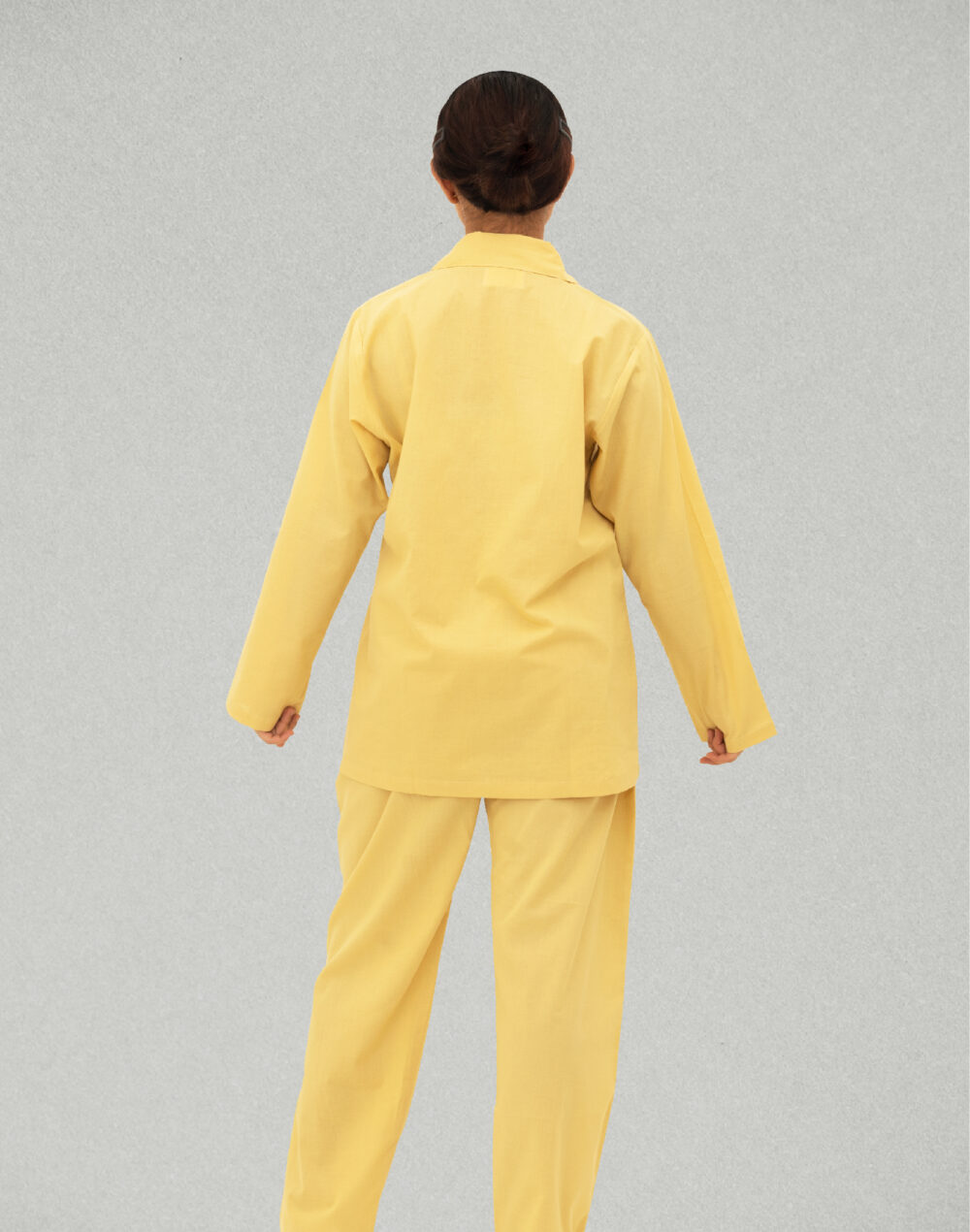 Organic Cotton Yellow Full Sleeves Shirt & Pyjamas Set - Image 4