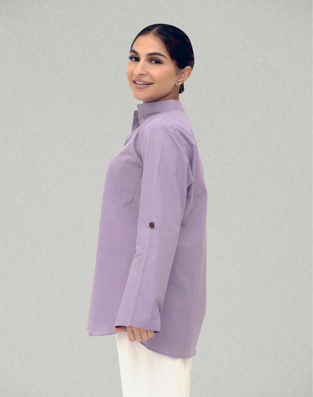 Organic Cotton Collared Blouse – Herbal Dyed - Image 4