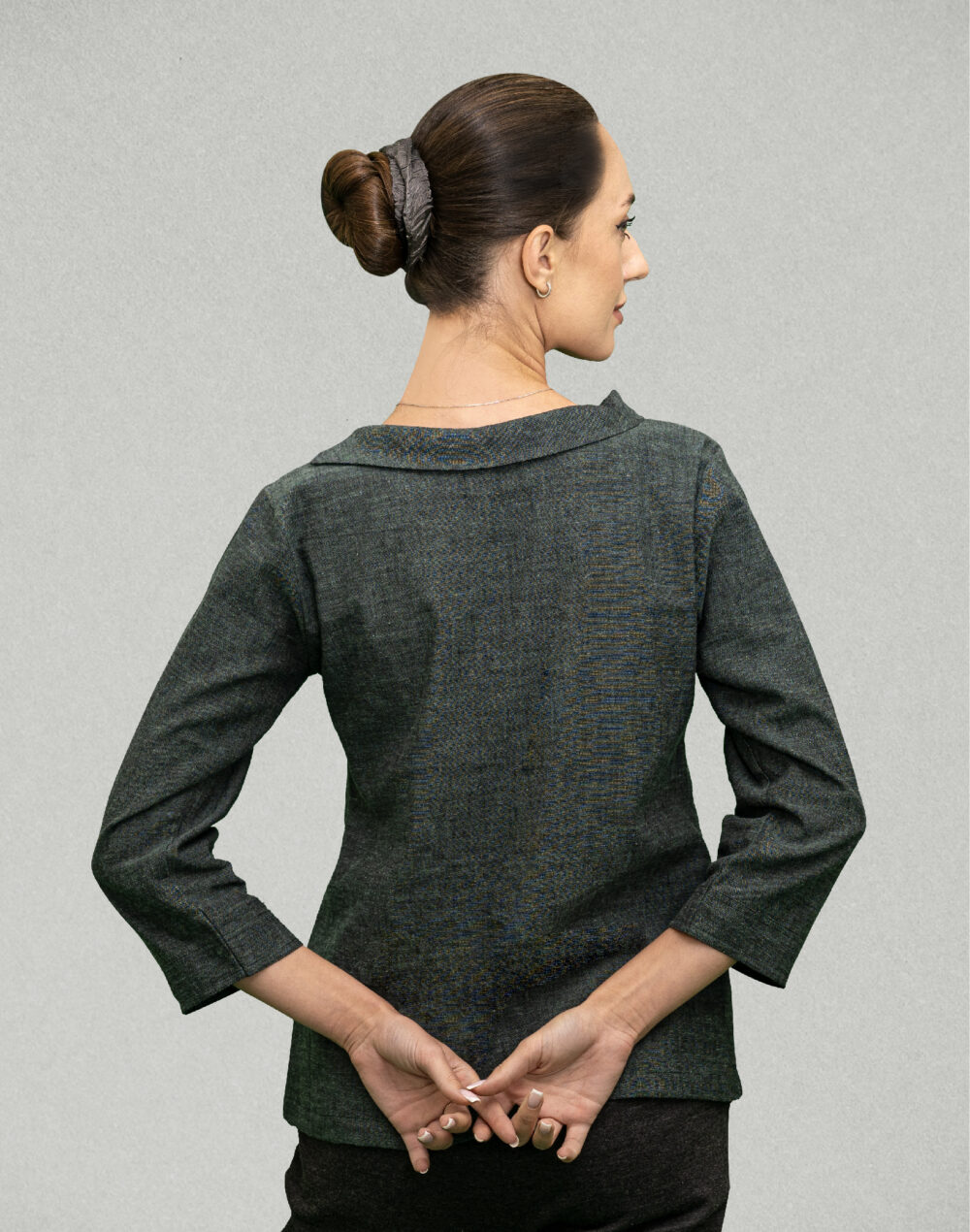 Organic Green Cotton Flap Sleeve Top - Image 3