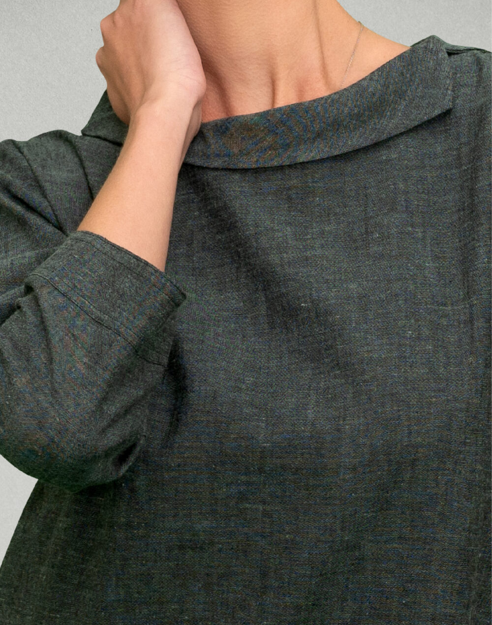 Organic Green Cotton Flap Sleeve Top - Image 5