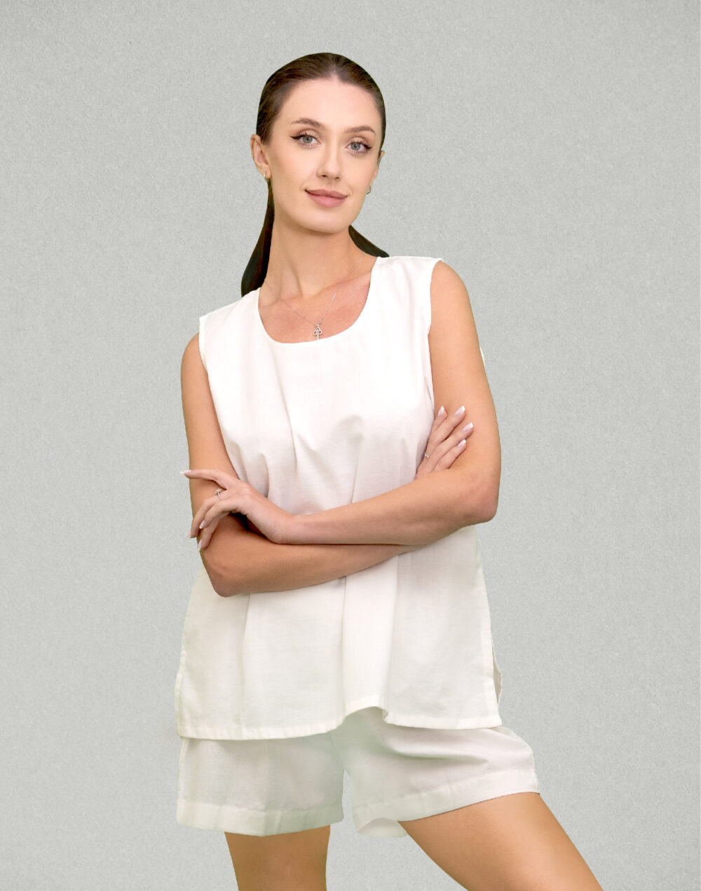 Organic Cotton Sleeveless Top & Shorts Set – Soft, Breathable & Eco-Friendly