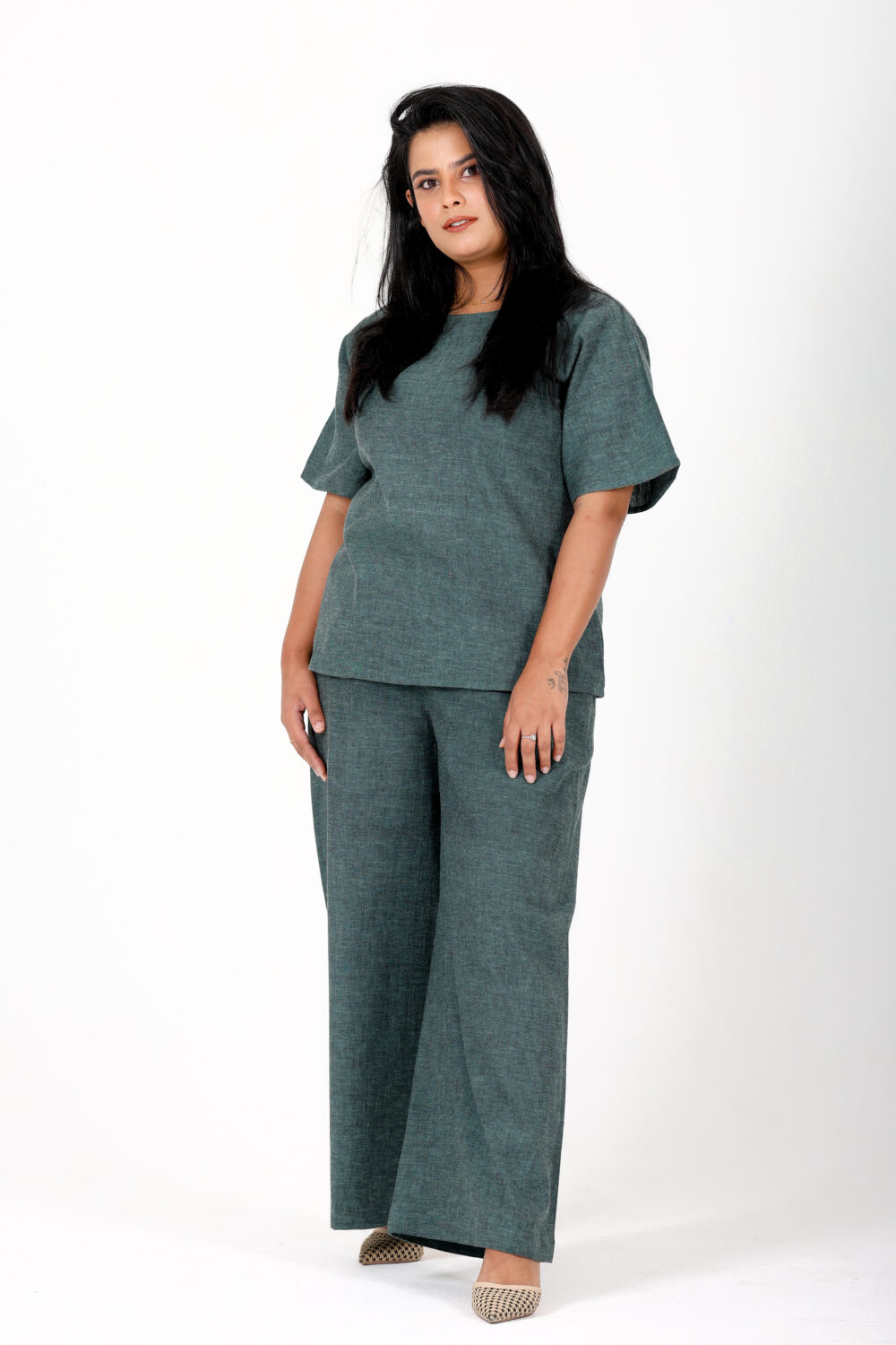 Olive Green Cotton Co-Ord Set - Image 5