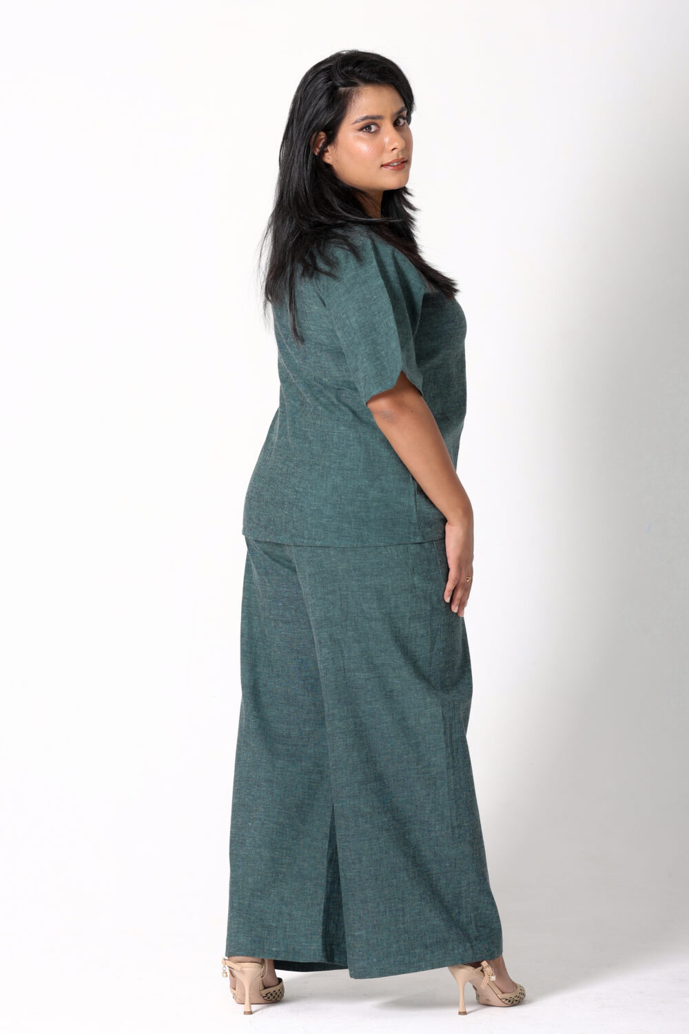 Olive Green Cotton Co-Ord Set - Image 4