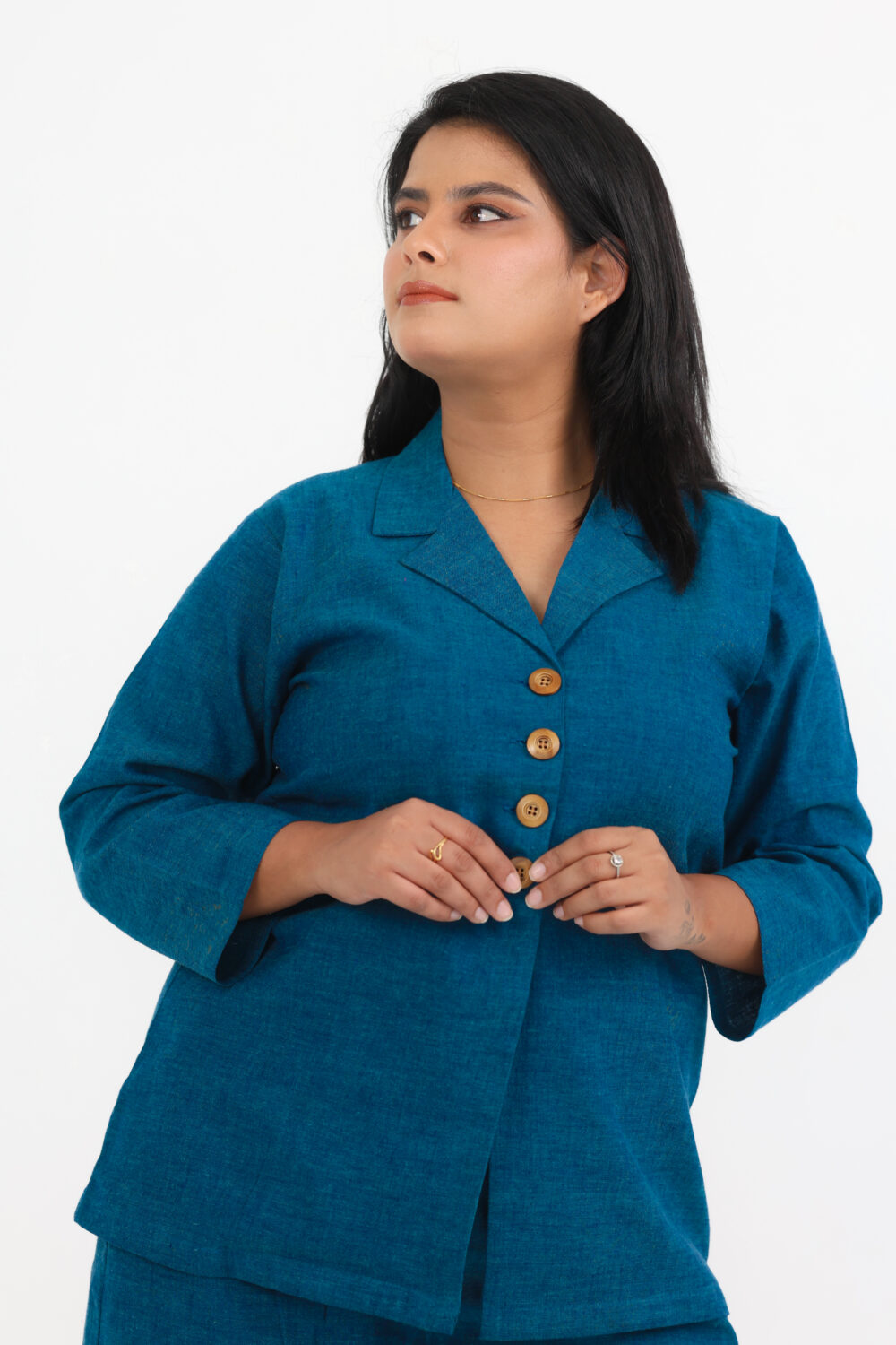 Classic Cotton Collared Co-Ord Set - Image 4