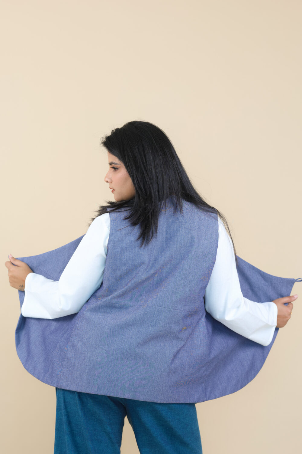 Organic Chambray Criss Cross Jacket - Image 2