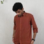 Corporate brown handloom shirt