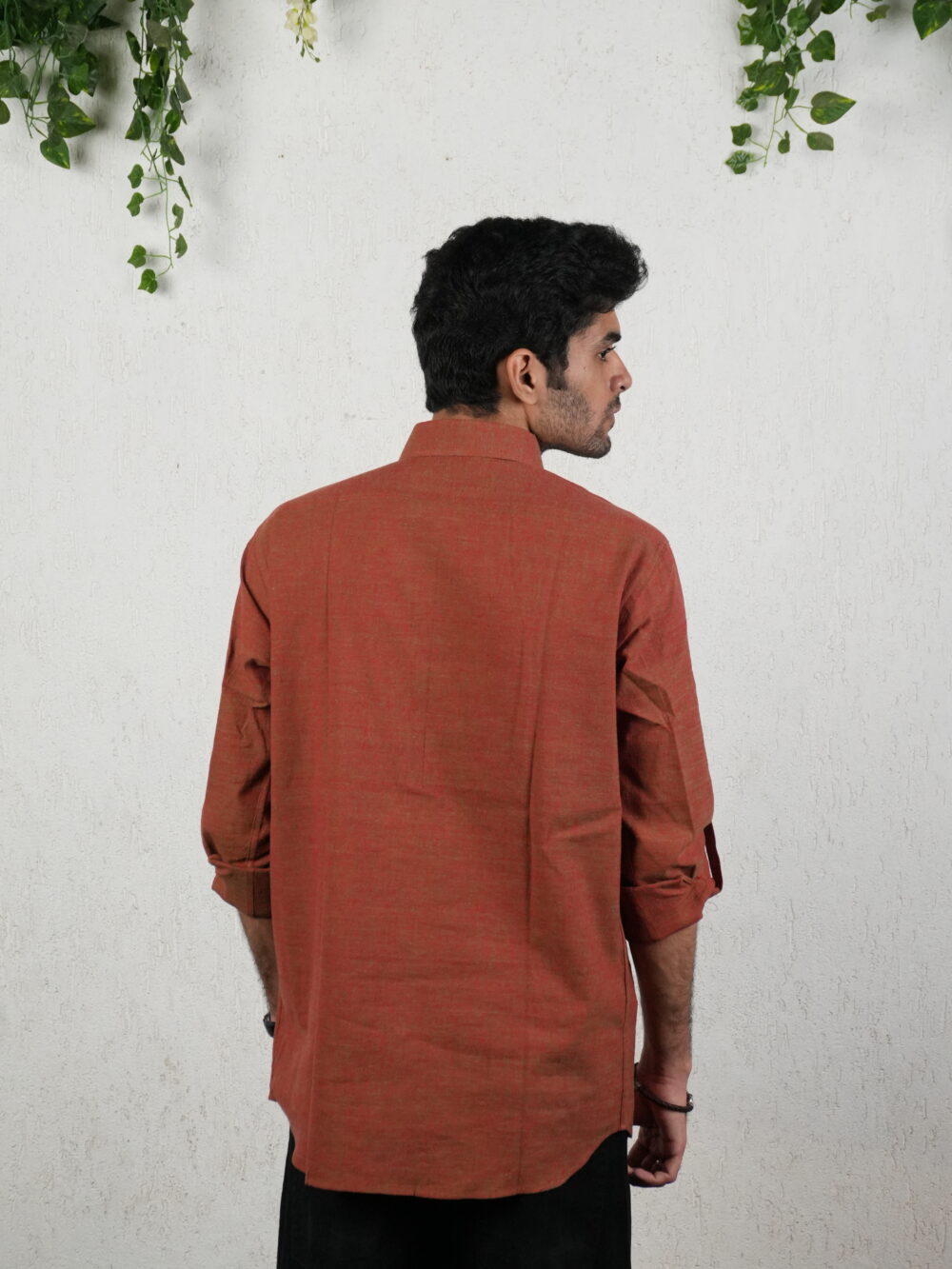 Corporate brown handloom shirt - Image 3