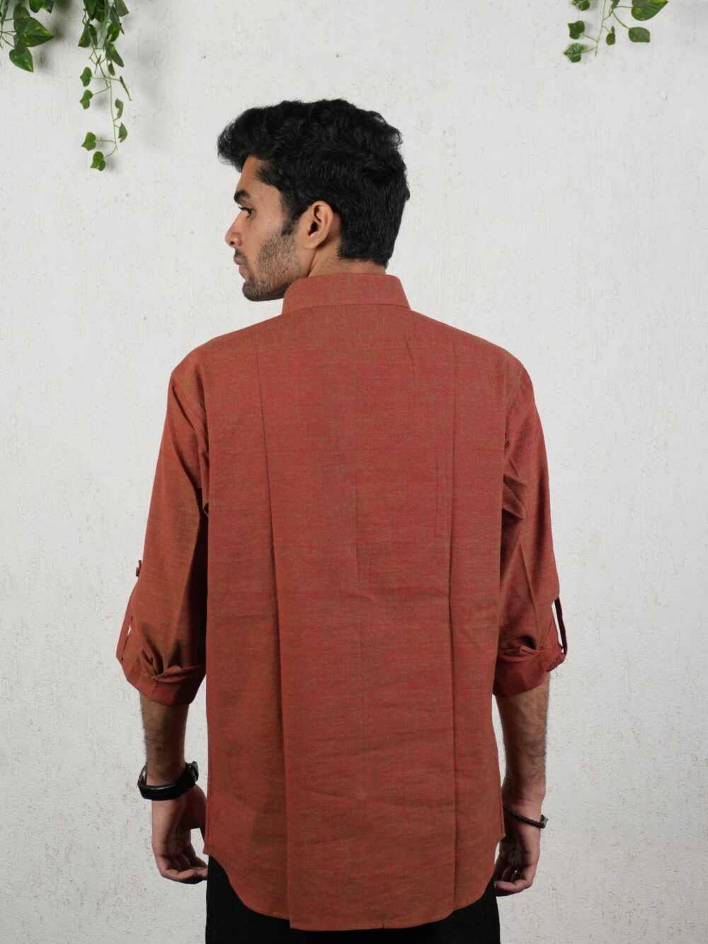 Corporate brown handloom shirt - Image 4