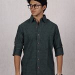 Forest green handloom shirt