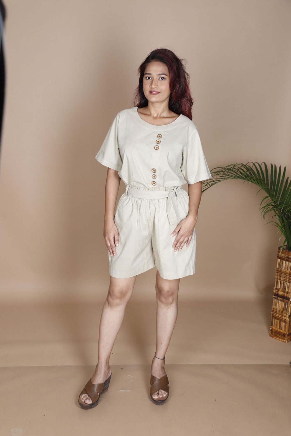 Classic Cotton Tie-Waist Shorts - Image 2