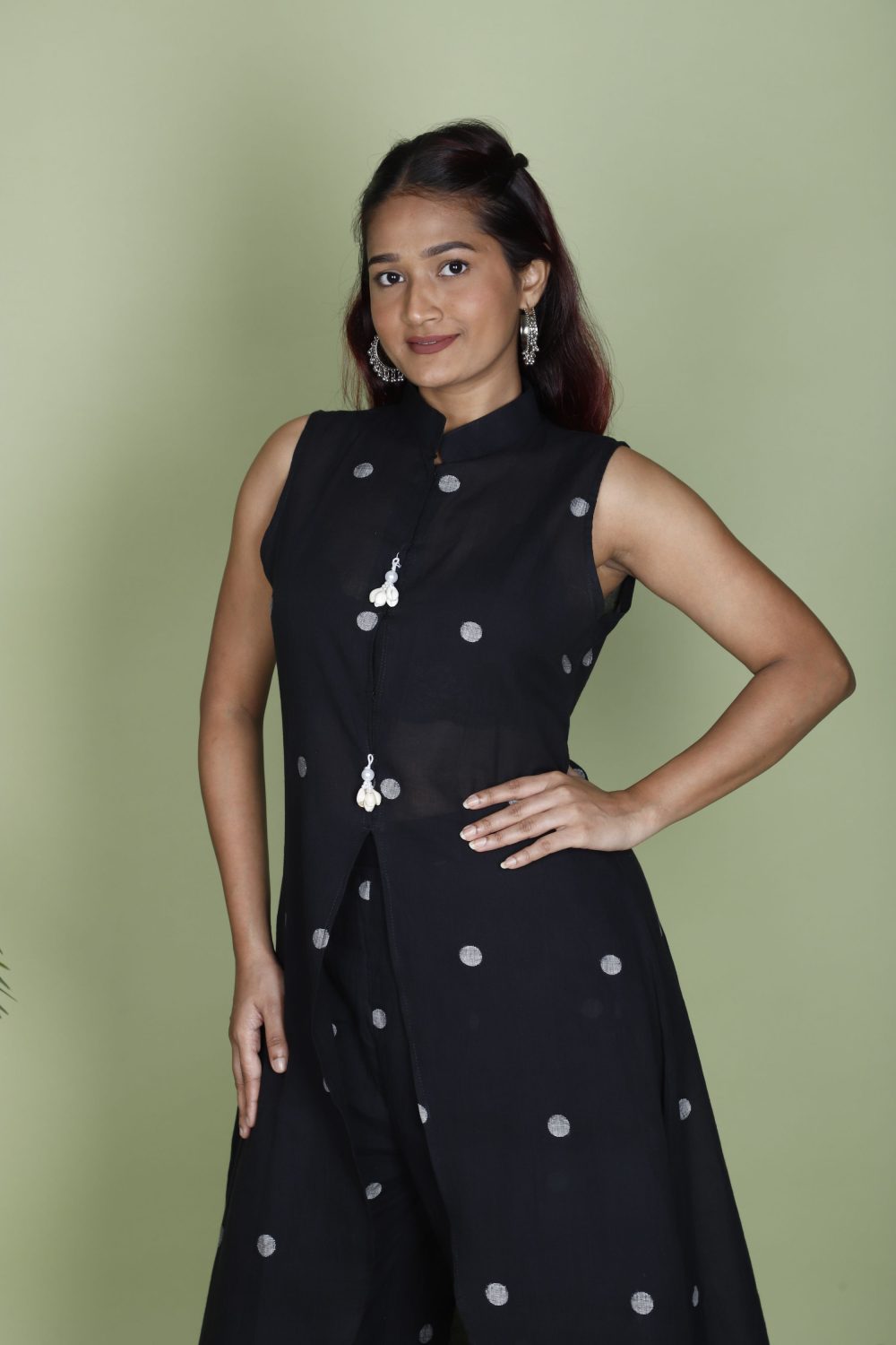 Classic Black Jamdani Kurti set - Image 3