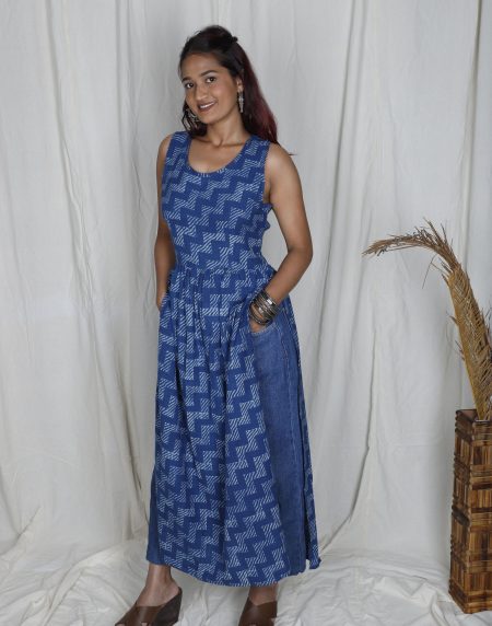 Handloom Open-Back Kurti – Stylish & Sustainable Women's Wear