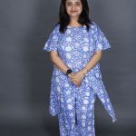 Floral Elegance Cambric Kurti Set