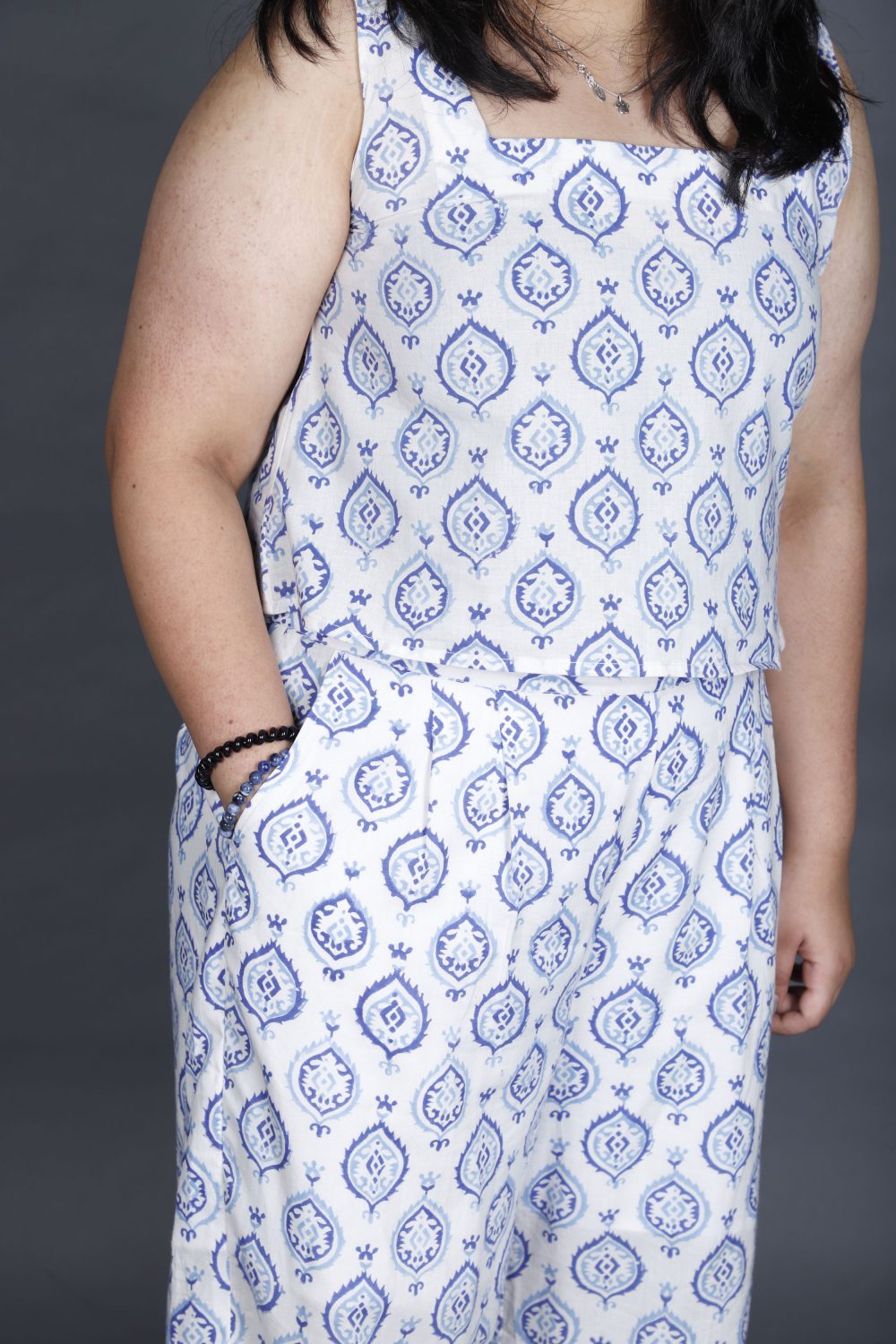Elegant Block Print Cotton Co-Ord Set - Image 2