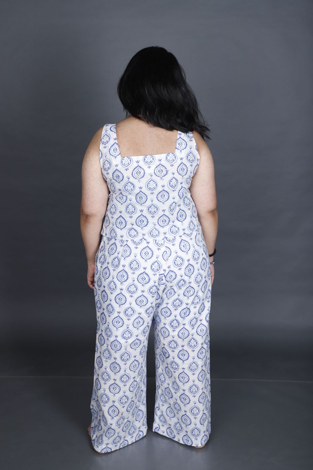 Elegant Block Print Cotton Co-Ord Set - Image 3