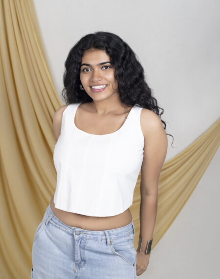 white cotton top wearing girl