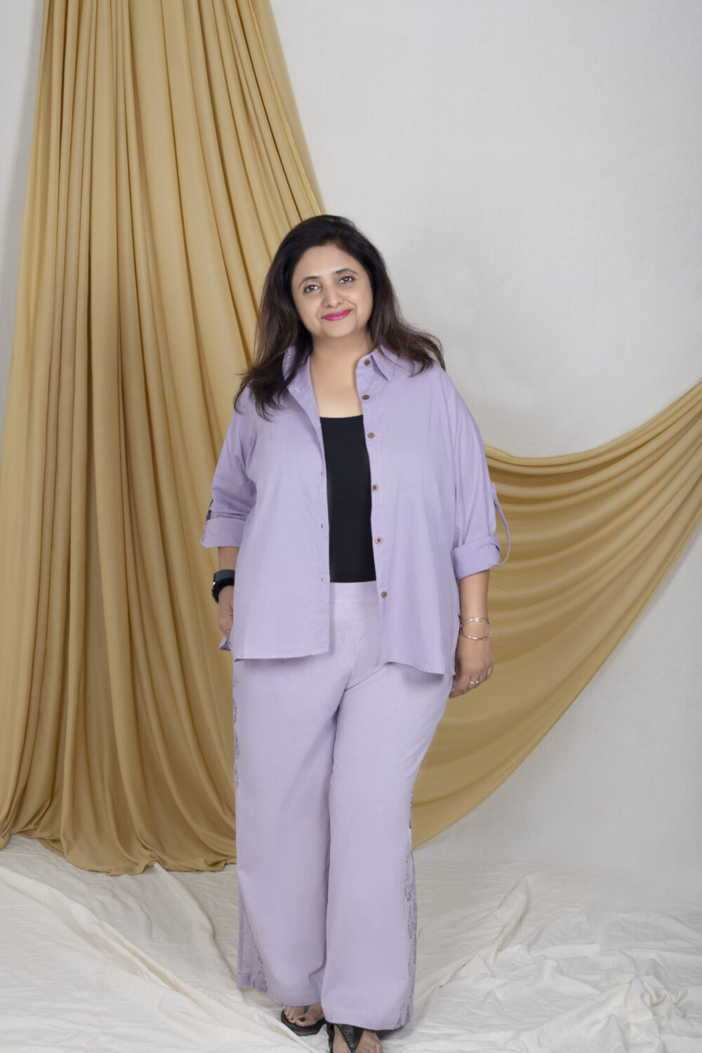 Lavender Organic Cotton Co-ord Set for Women