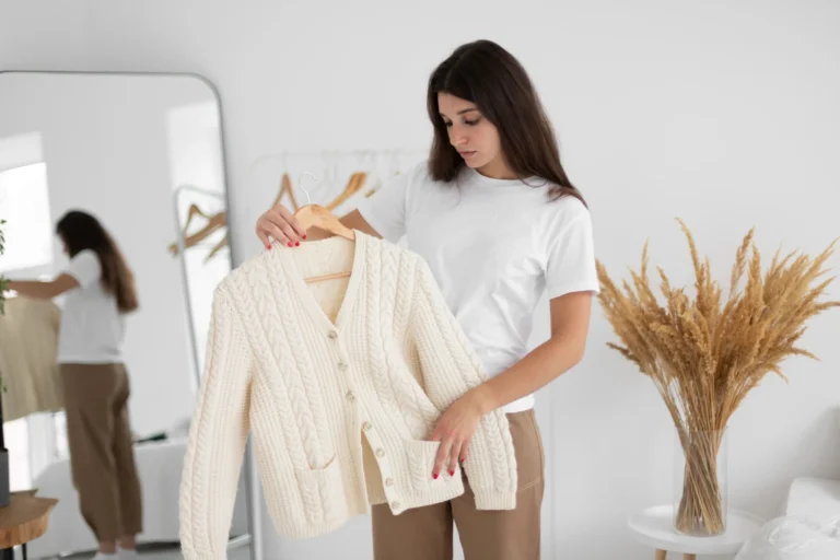 woman wearing priyankara sustainable clothing